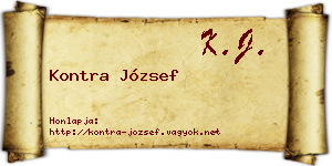 Kontra József névjegykártya