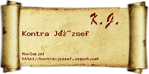 Kontra József névjegykártya